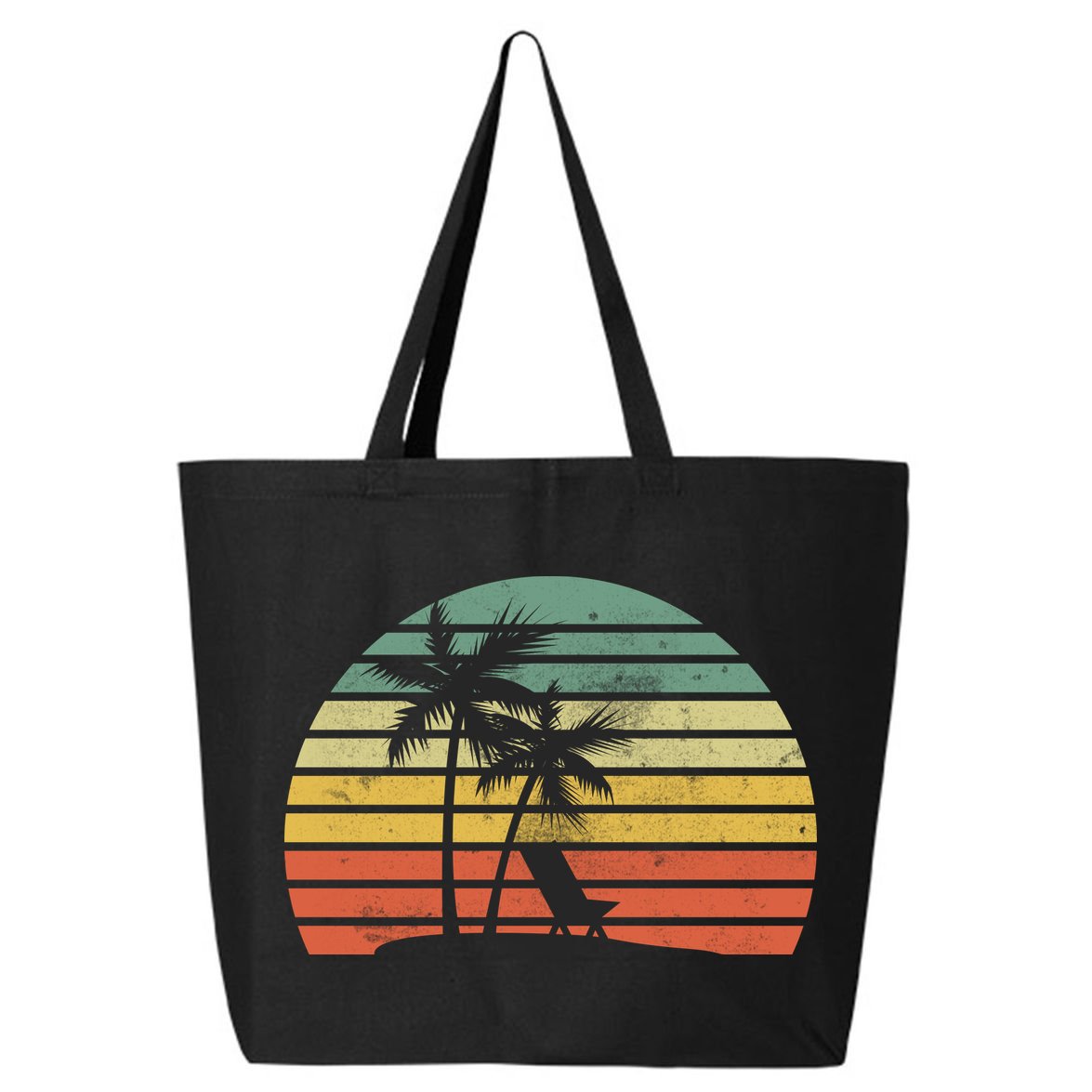 Vintage Sunset Beach   25L Jumbo Tote