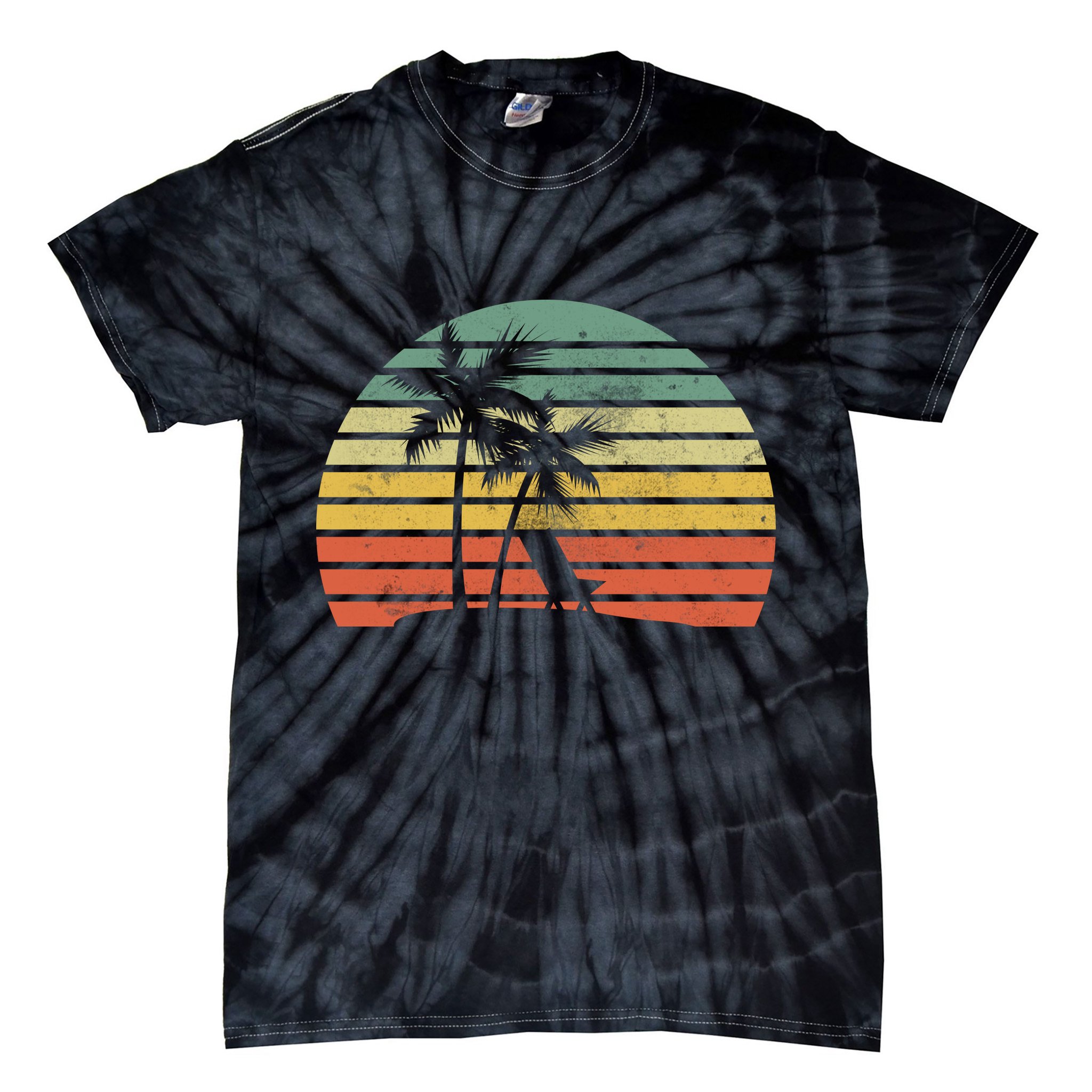 Vintage Sunset Beach   Tie-Dye T-Shirt