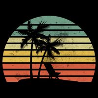 Vintage Sunset Beach   Tie-Dye T-Shirt