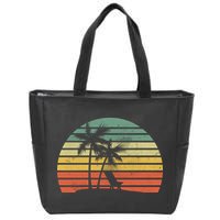 Vintage Sunset Beach   Zip Tote Bag