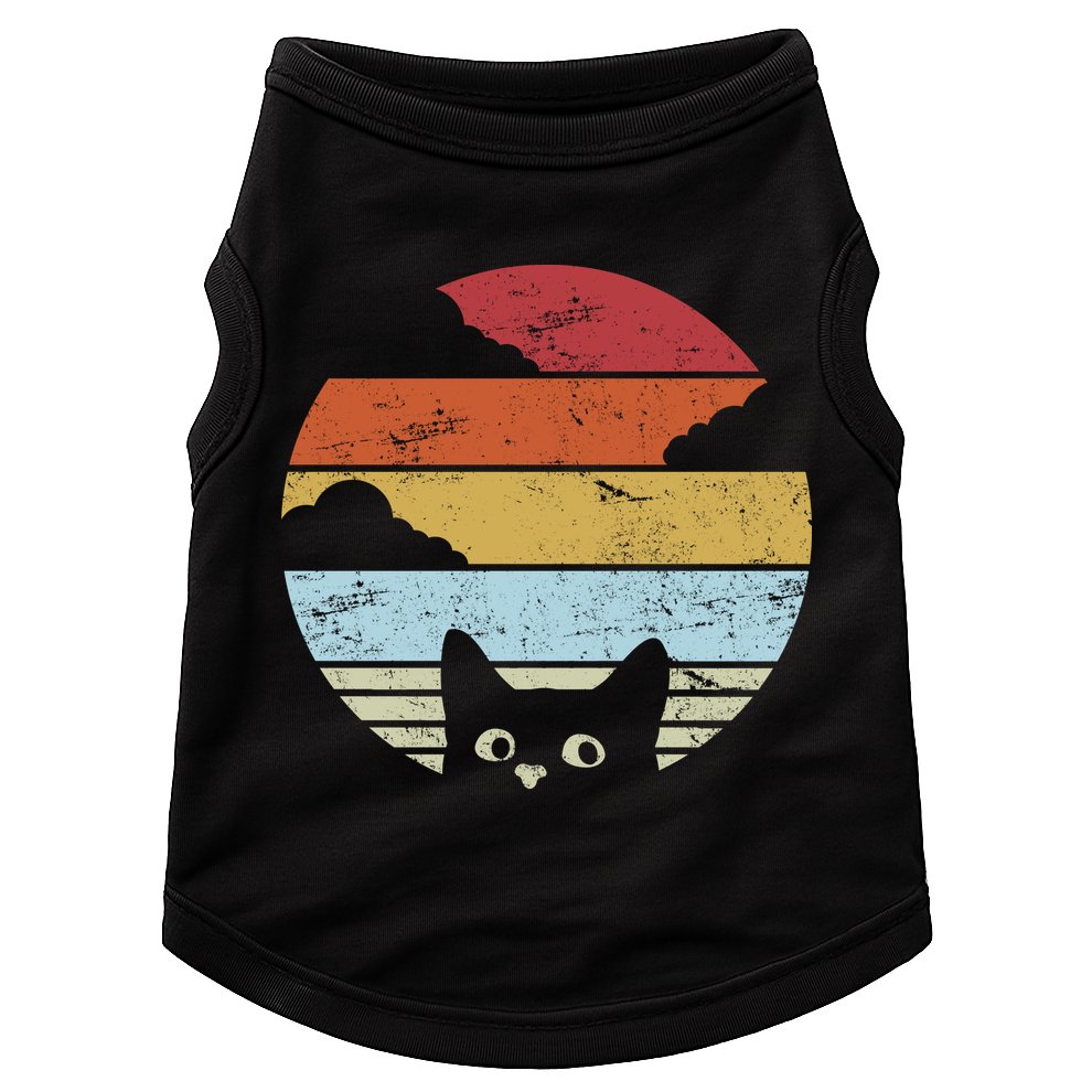 Vintage Sunset Cat Doggie Tank