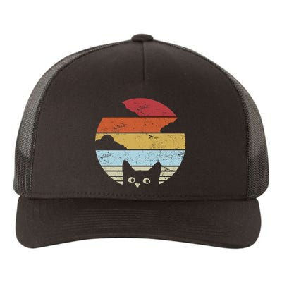 Vintage Sunset Cat Yupoong Adult 5-Panel Trucker Hat