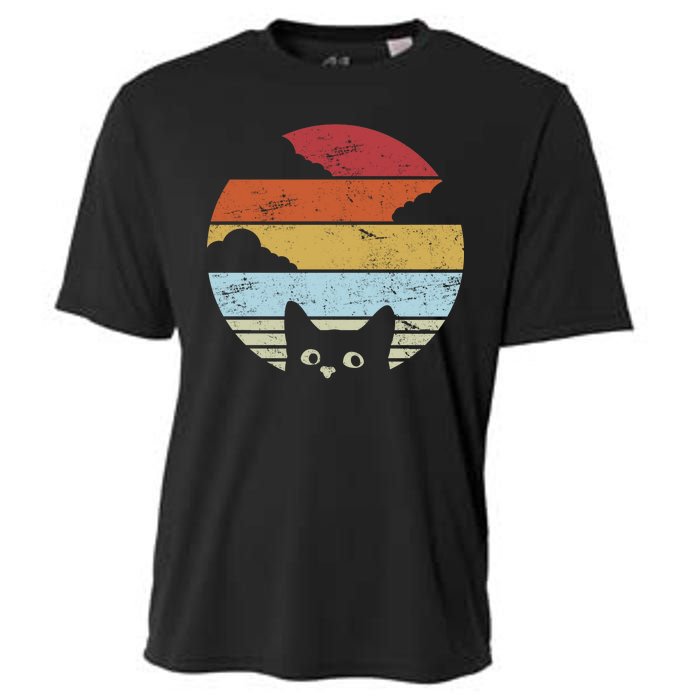 Vintage Sunset Cat Cooling Performance Crew T-Shirt