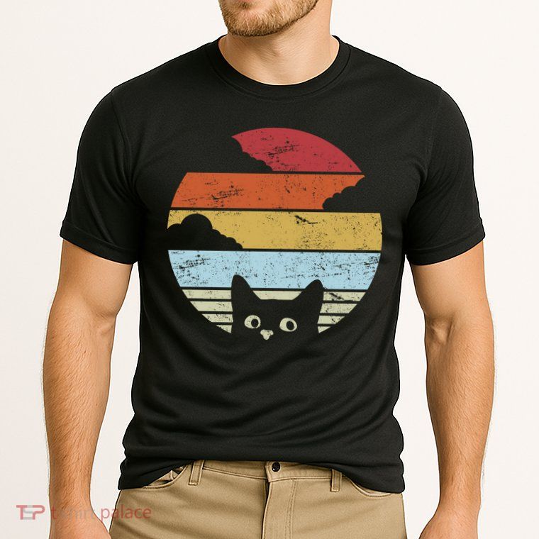 Vintage Sunset Cat Performance Shirt