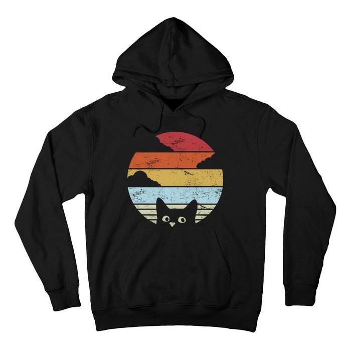 Vintage Sunset Cat Hoodie