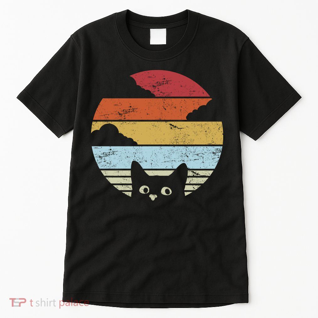 Vintage Sunset Cat Tall T-Shirt