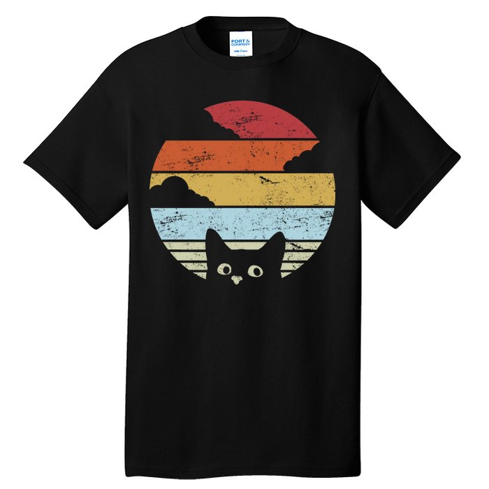 Vintage Sunset Cat Tall T-Shirt