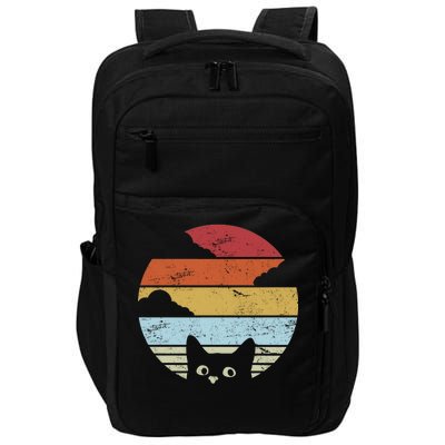 Vintage Sunset Cat Impact Tech Backpack