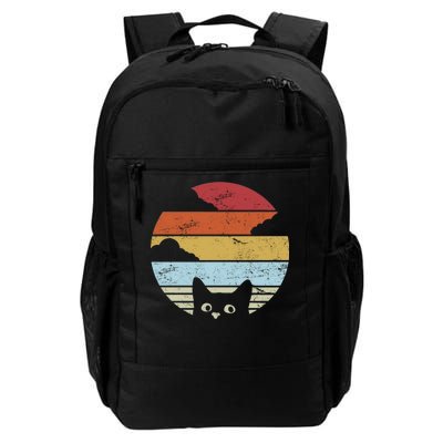 Vintage Sunset Cat Daily Commute Backpack