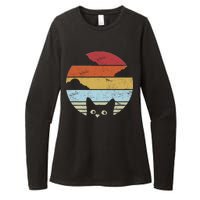 Vintage Sunset Cat Womens CVC Long Sleeve Shirt