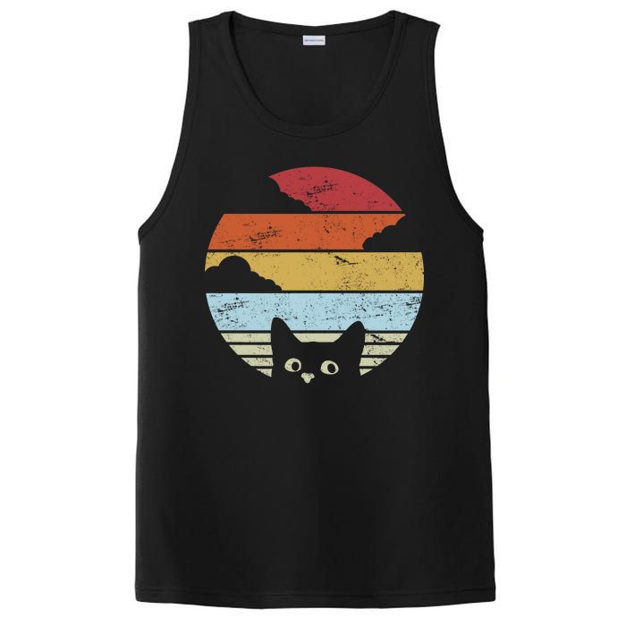 Vintage Sunset Cat PosiCharge Competitor Tank