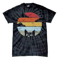 Vintage Sunset Cat Tie-Dye T-Shirt