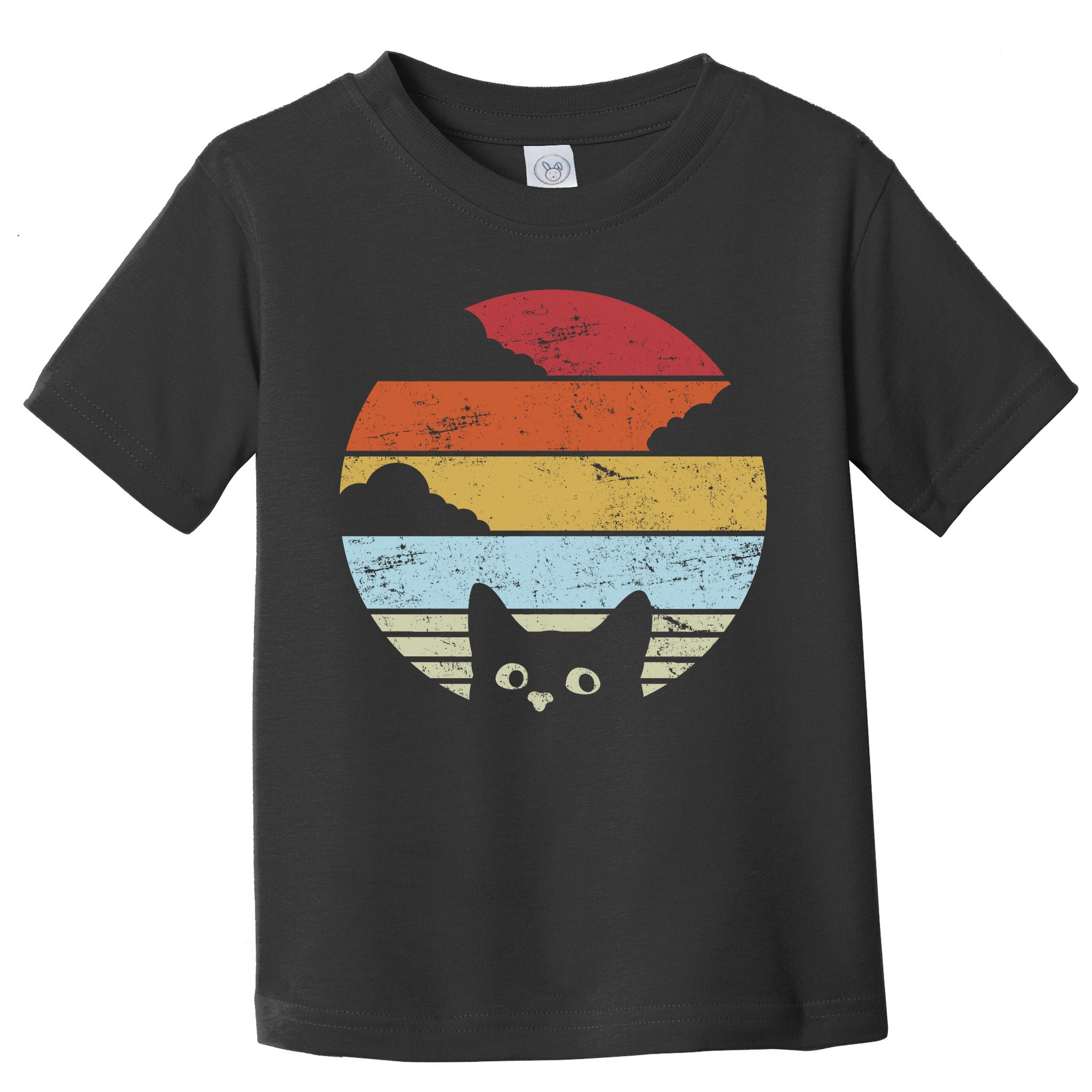 Vintage Sunset Cat Toddler T-Shirt