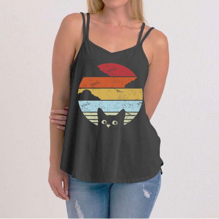 Vintage Sunset Cat Women's Strappy Tank