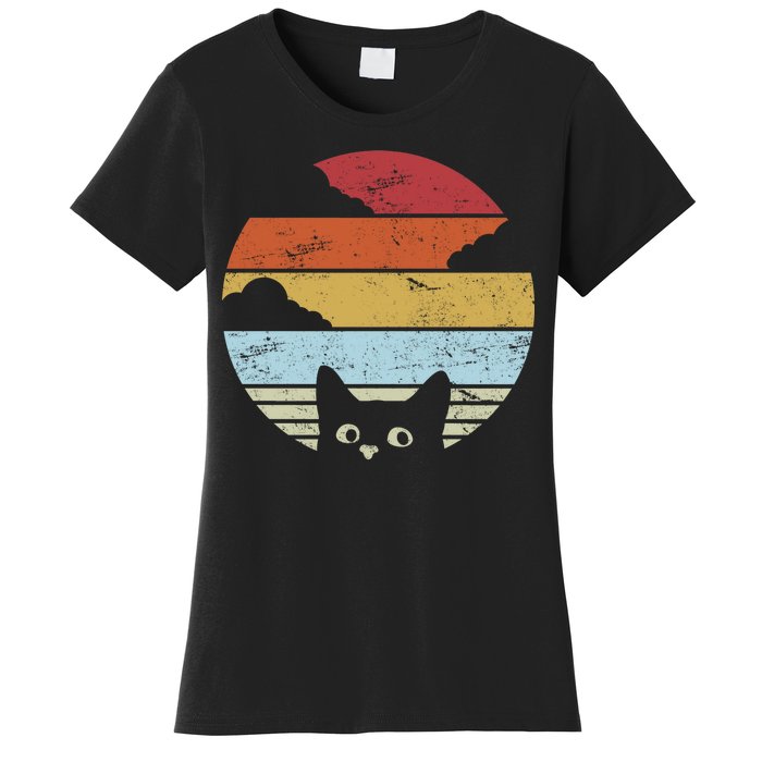 Vintage Sunset Cat Women's T-Shirt