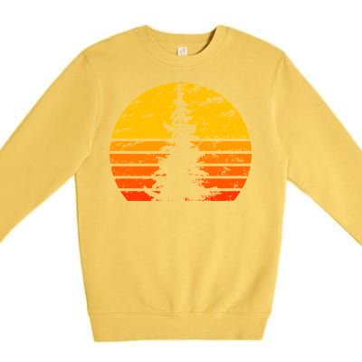 Vintage Sunset Tree Premium Crewneck Sweatshirt