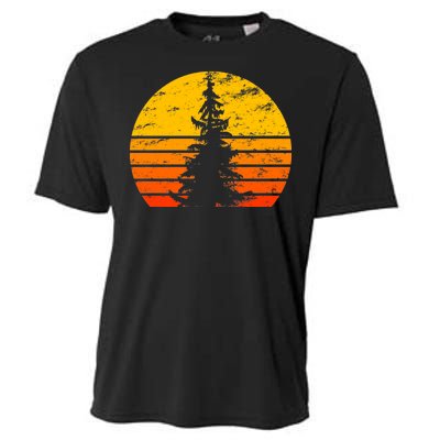 Vintage Sunset Tree Cooling Performance Crew T-Shirt