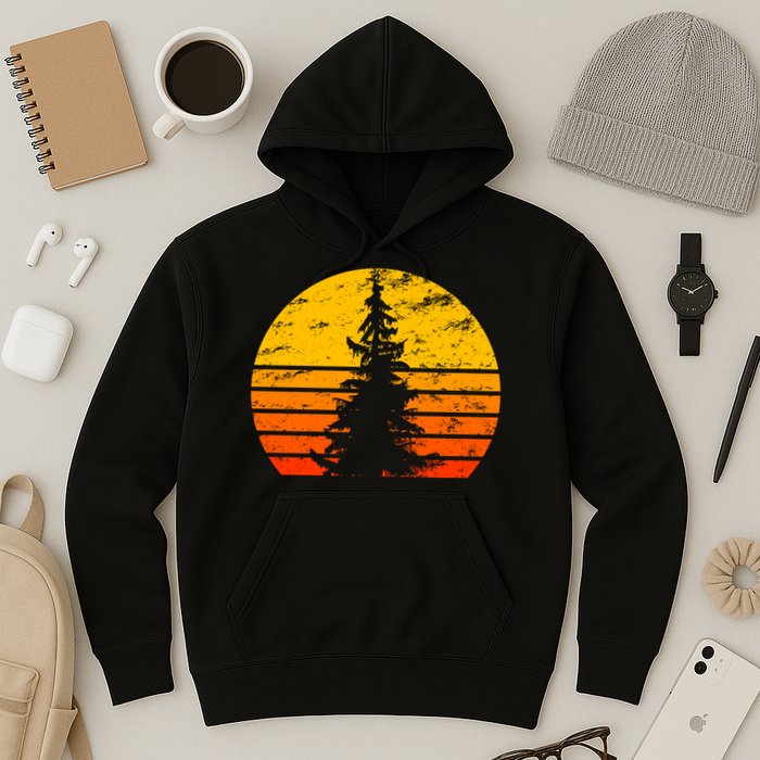 Vintage Sunset Tree Hoodie
