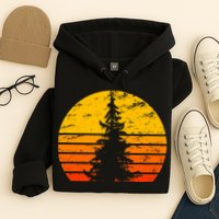 Vintage Sunset Tree Hoodie