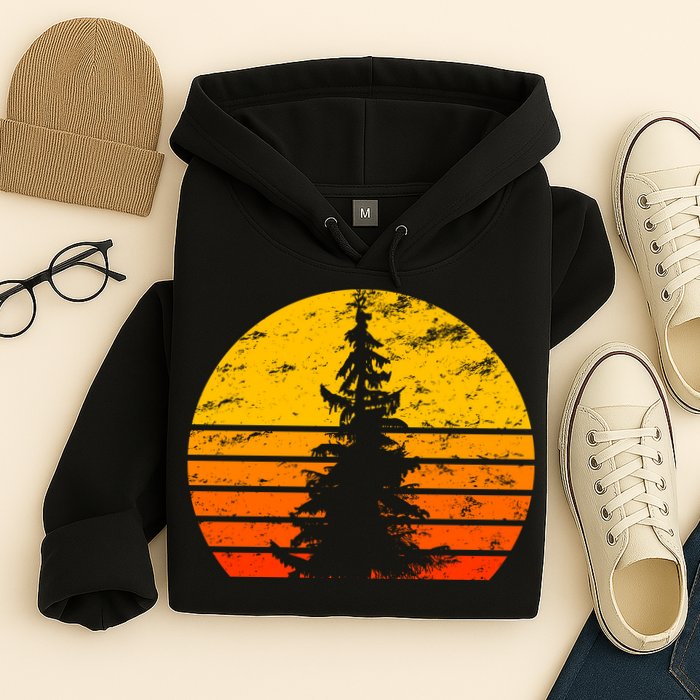Vintage Sunset Tree Hoodie