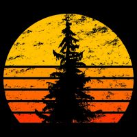 Vintage Sunset Tree Hoodie