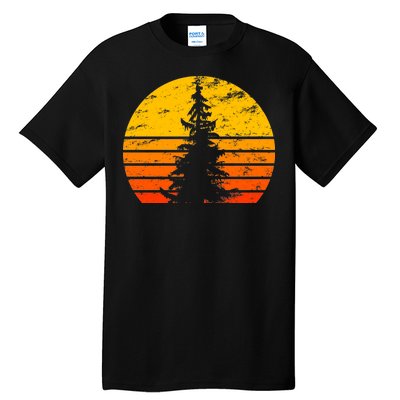 Vintage Sunset Tree Tall T-Shirt