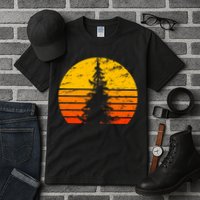 Vintage Sunset Tree Tall T-Shirt