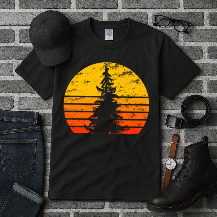 Vintage Sunset Tree Tall T-Shirt