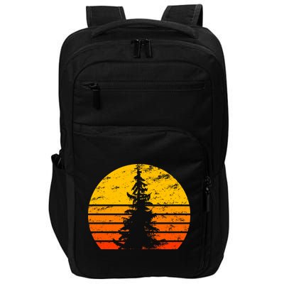 Vintage Sunset Tree Impact Tech Backpack