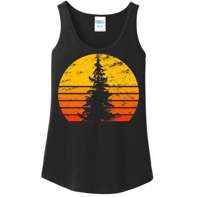 Vintage Sunset Tree Ladies Essential Tank