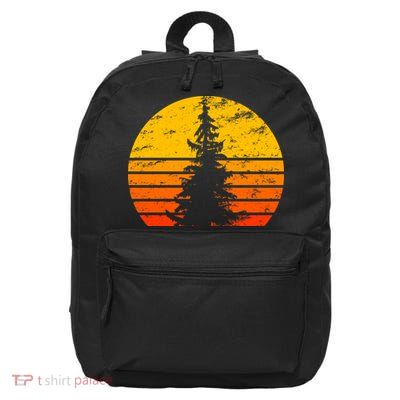 Vintage Sunset Tree 16 in Basic Backpack