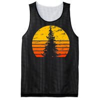 Vintage Sunset Tree Mesh Reversible Basketball Jersey Tank