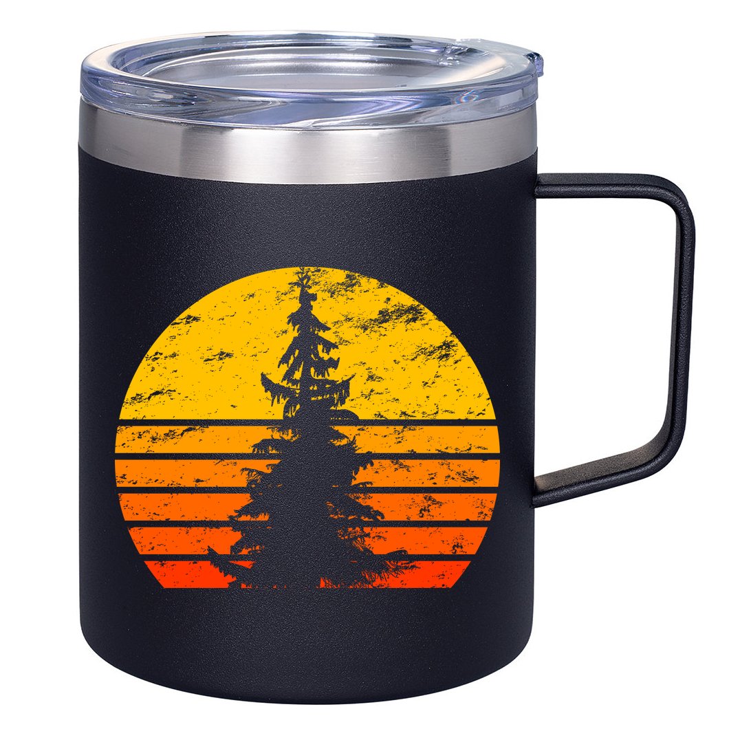 Vintage Sunset Tree 12oz Stainless Steel Coffee Mug