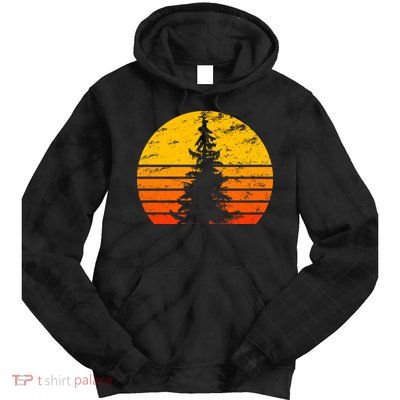 Vintage Sunset Tree Tie Dye Hoodie