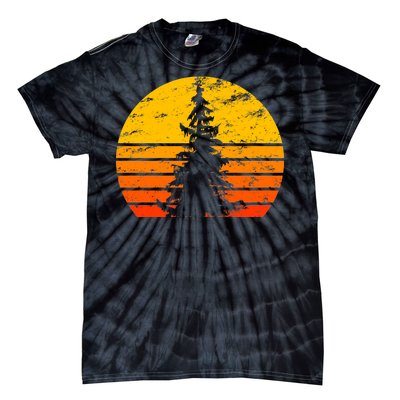 Vintage Sunset Tree Tie-Dye T-Shirt