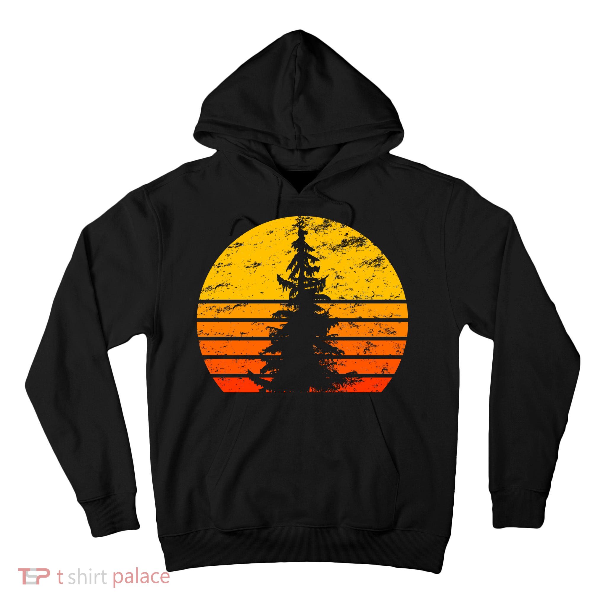 Vintage Sunset Tree Tall Hoodie