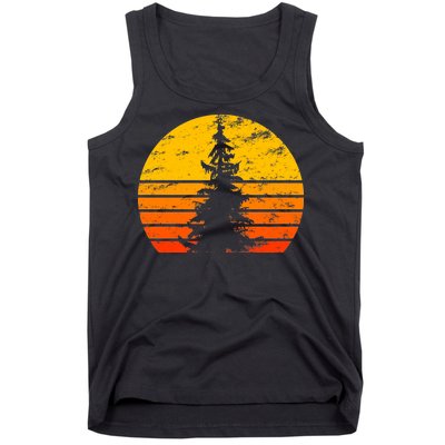 Vintage Sunset Tree Tank Top