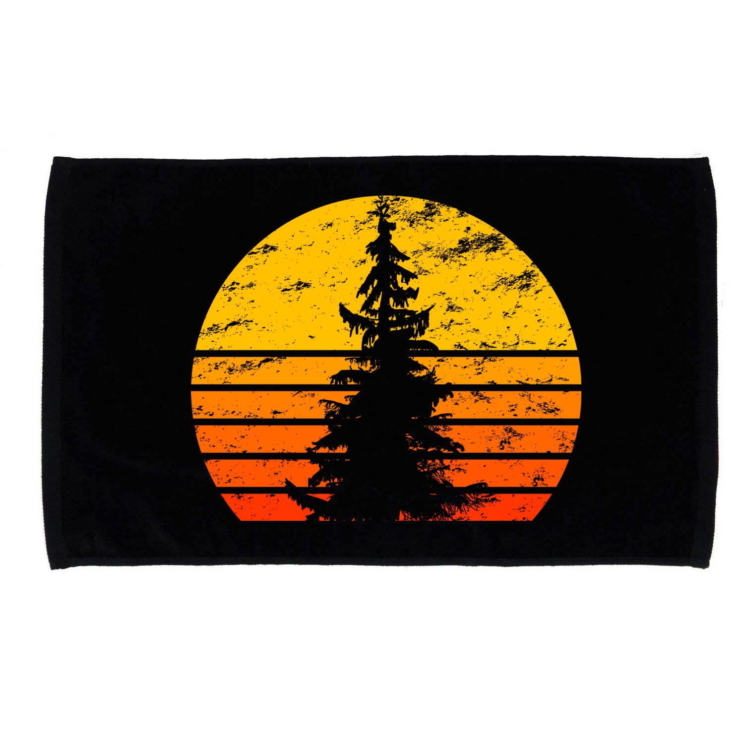 Vintage Sunset Tree Microfiber Hand Towel