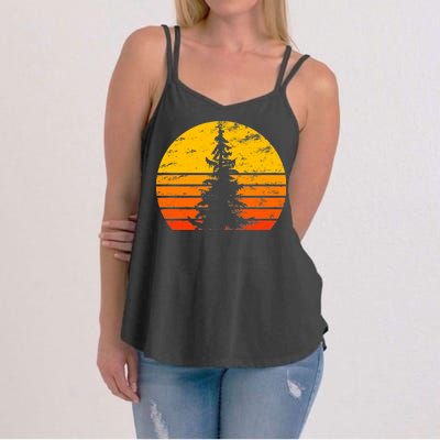 Vintage Sunset Tree Women's Strappy Tank