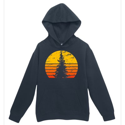 Vintage Sunset Tree Urban Pullover Hoodie