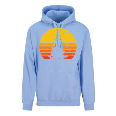 Vintage Sunset Tree Unisex Surf Hoodie