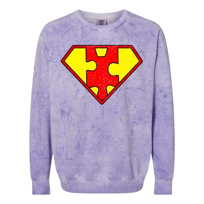 Vintage Super Autism Colorblast Crewneck Sweatshirt