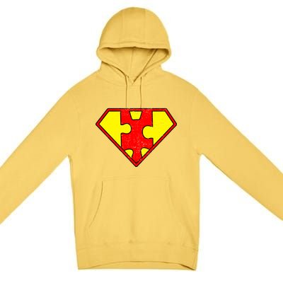 Vintage Super Autism Premium Pullover Hoodie