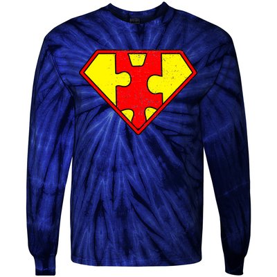 Vintage Super Autism Tie-Dye Long Sleeve Shirt