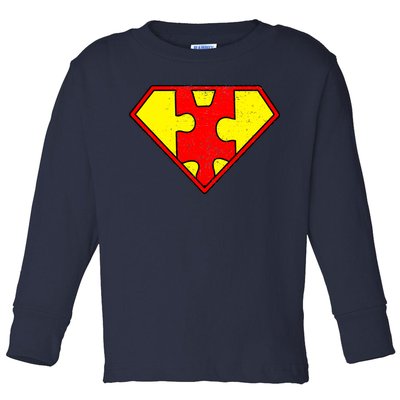 Vintage Super Autism Toddler Long Sleeve Shirt