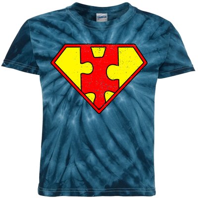 Vintage Super Autism Kids Tie-Dye T-Shirt