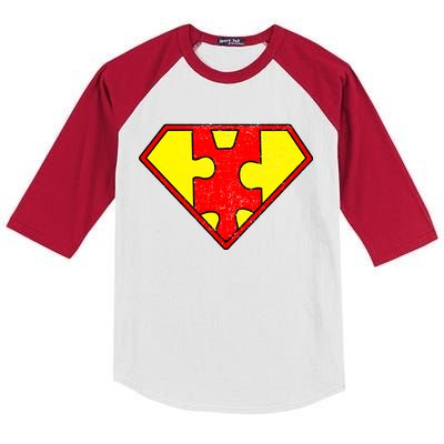 Vintage Super Autism Kids Colorblock Raglan Jersey