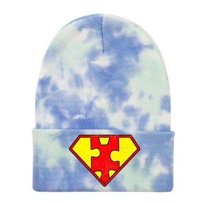 Vintage Super Autism Tie Dye 12in Knit Beanie