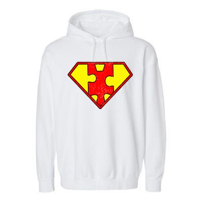 Vintage Super Autism Garment-Dyed Fleece Hoodie