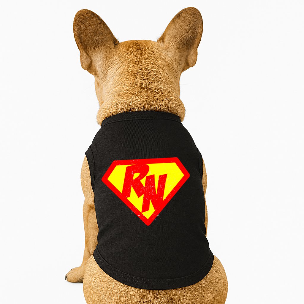 Vintage Super Nurse RN Distressed Doggie Tank